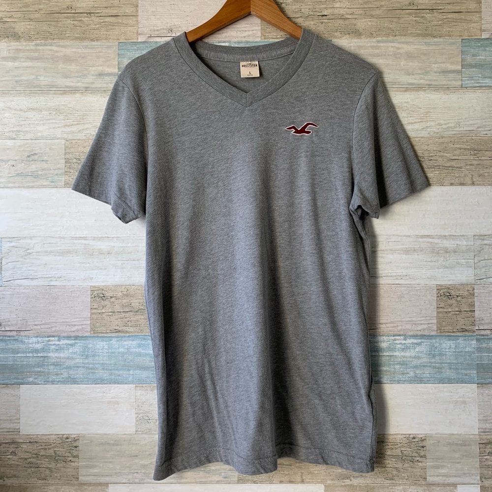 Men's Hollister V Neck T Shirt Size Large
